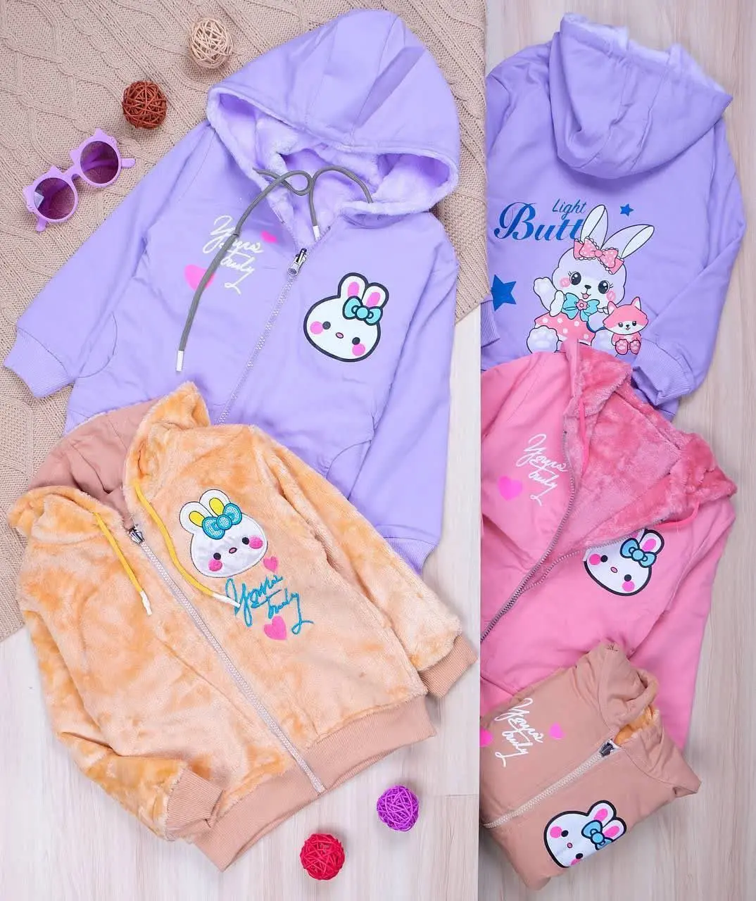 👫سویشرت دورو طرح خرگوش و روباه👫
