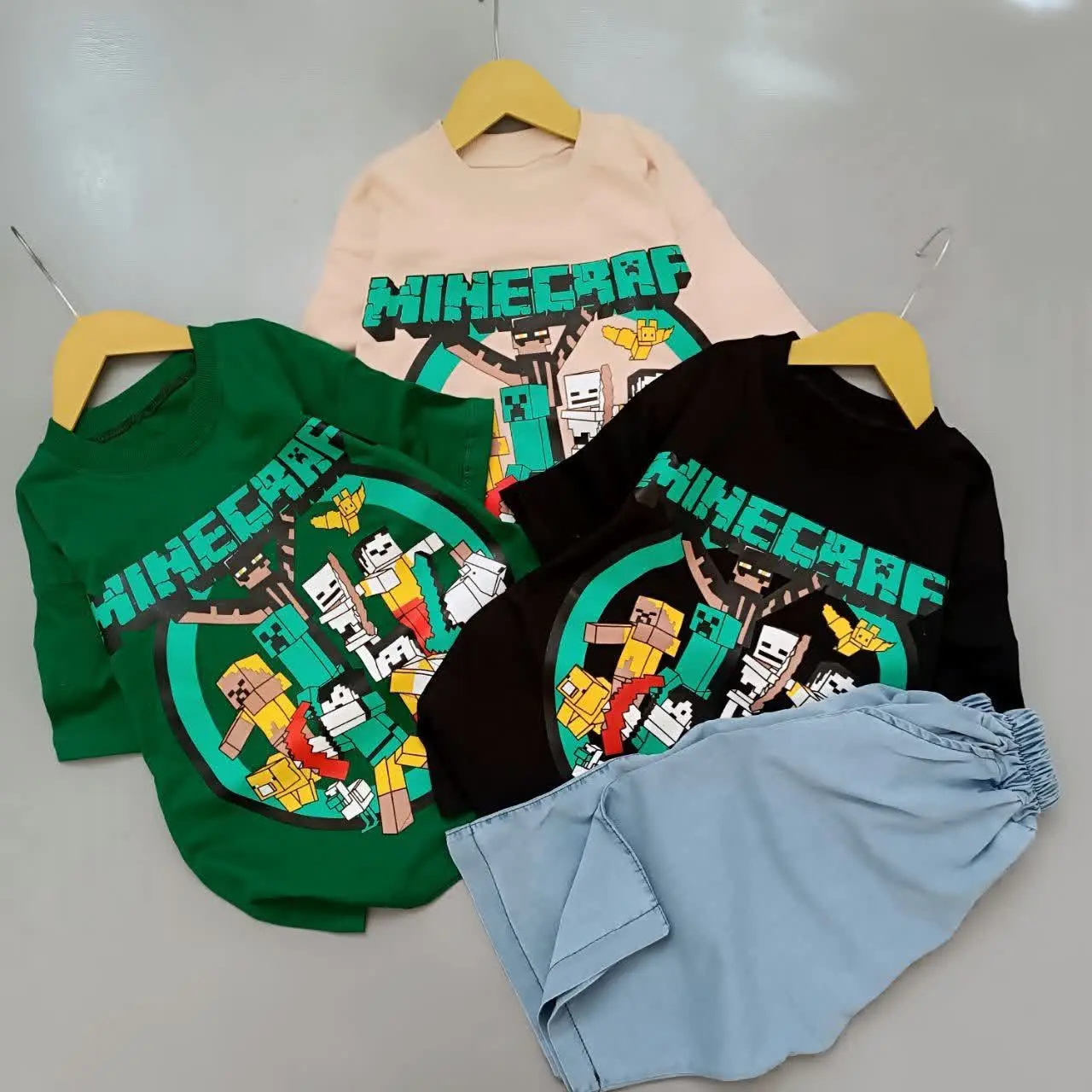 👚نام: ست تیشرت شلوارک ماینکرافت 😍😍😍
