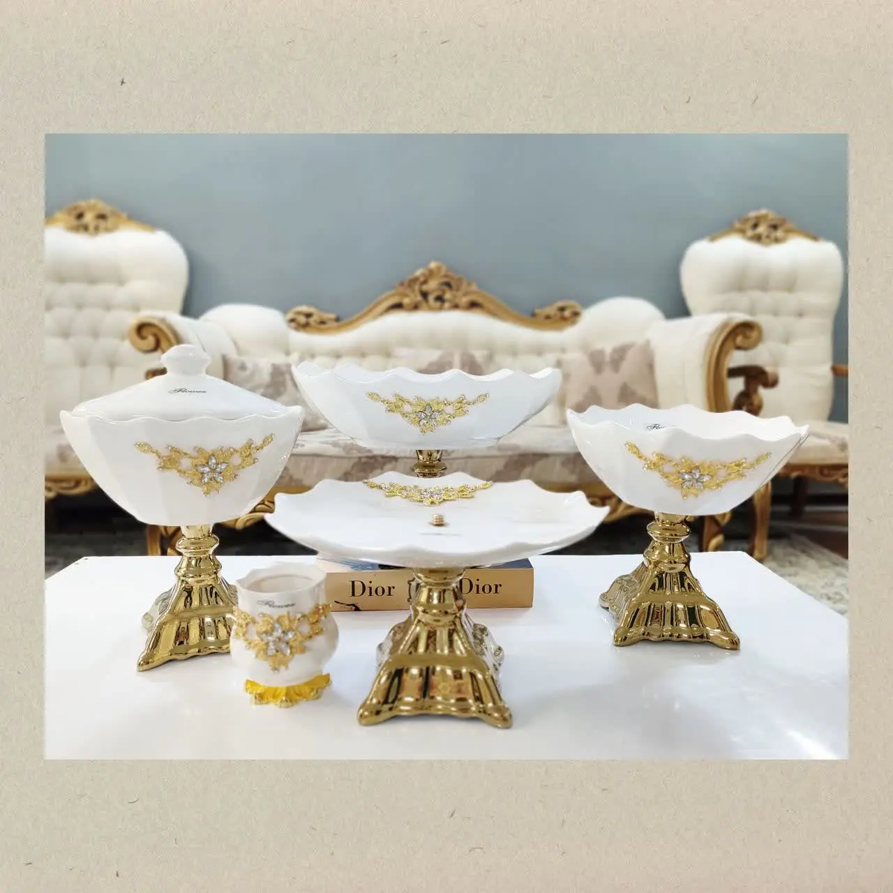 🌹سرویس چهارتیکه پذیرایی طرح لانا
