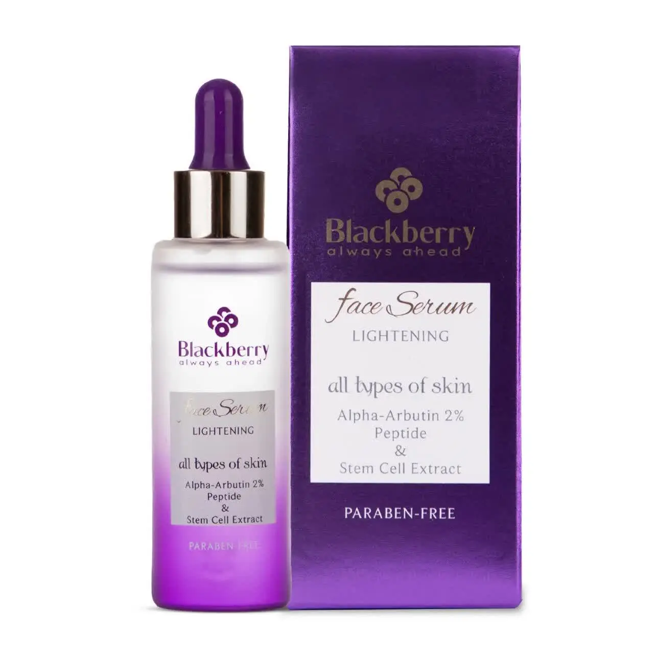 سرم صورت روشن کننده حاوی ۲٪ آلفا آربوتین بلک بری ۴۰ میلی‌لیتر
