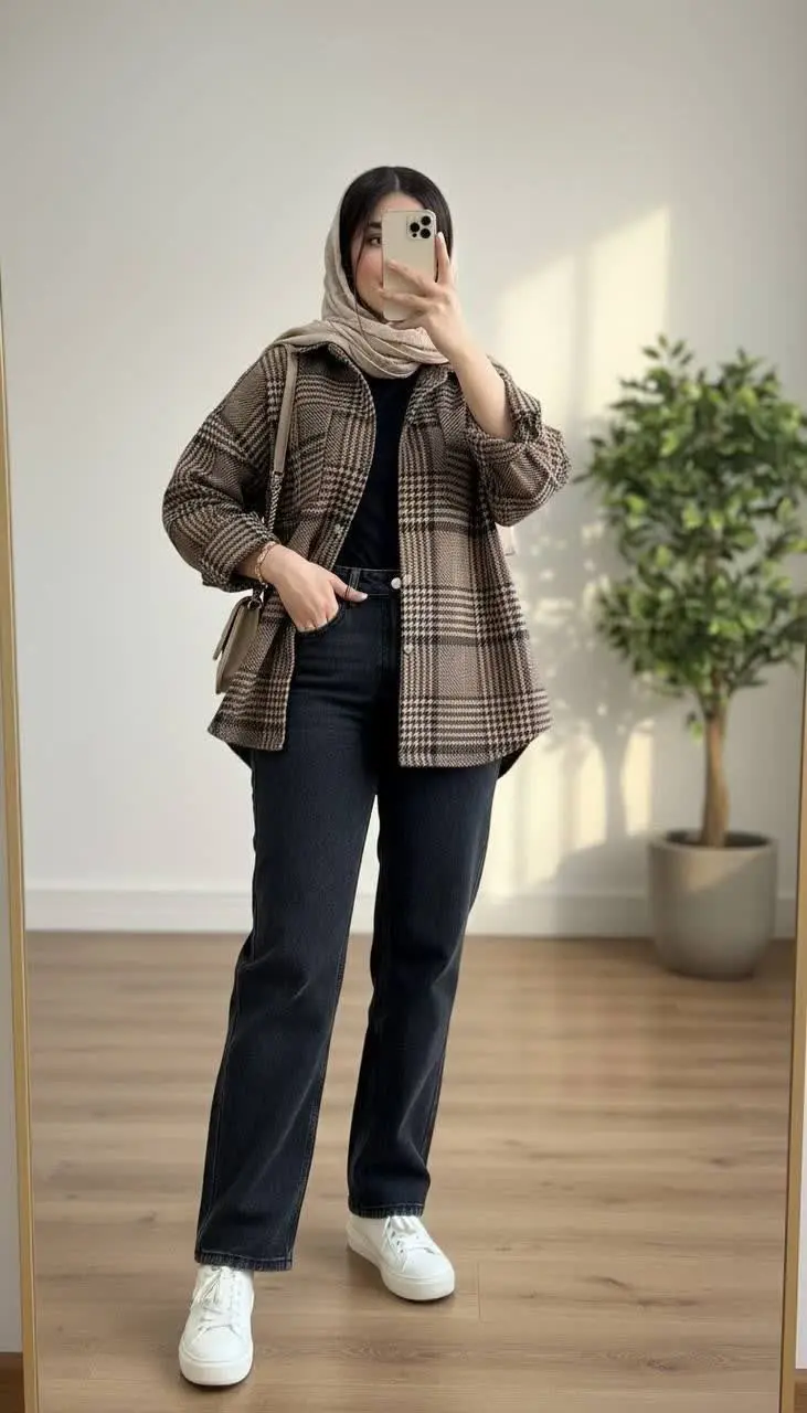 ✔️نام: شکت پشمی چهارخونه