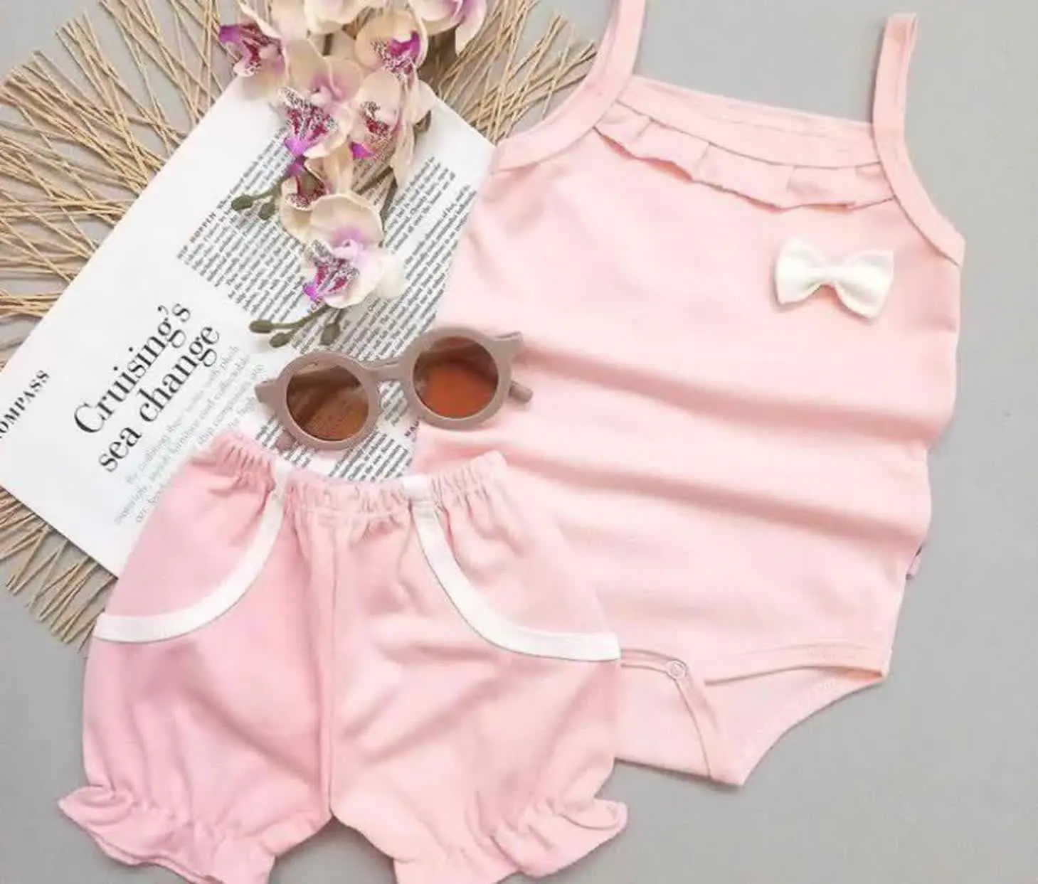 ست رکابی و شلوارک پاپیون 😇