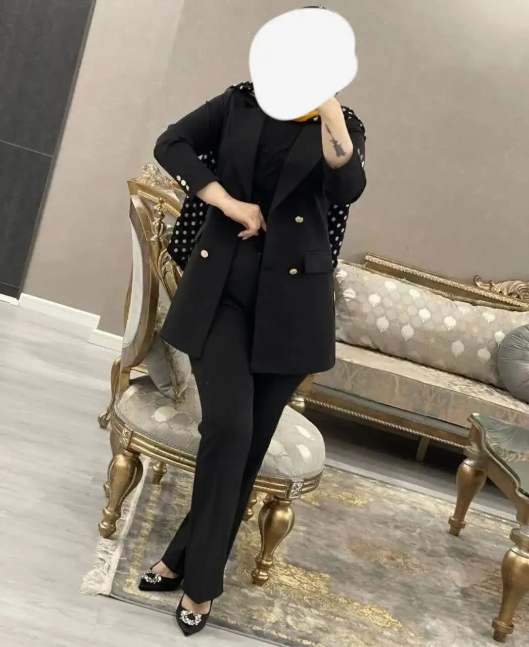 کت شلوارنگین مشکی