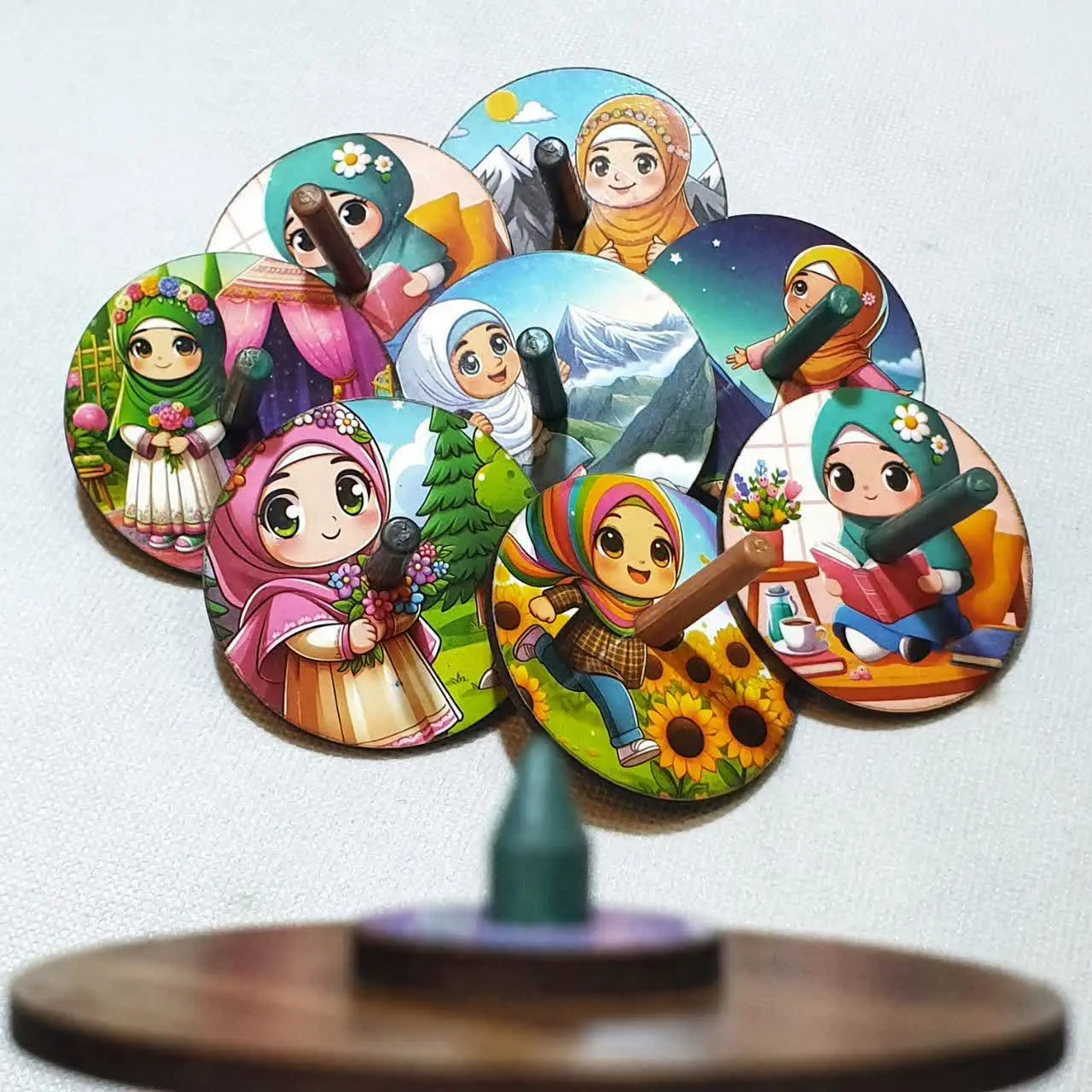 🌸فرفره چوبی دخترانه
