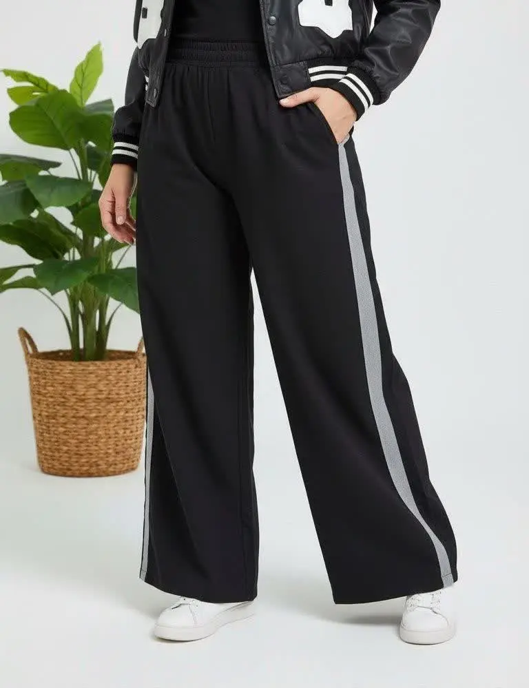 شلوار فول بگ بغل نوار، با س...