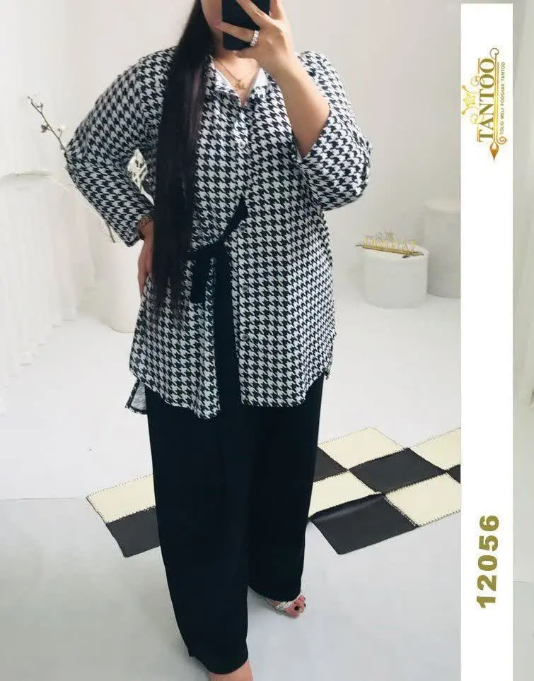 ست بلوز شلوار مجلسی سایزبزرگ