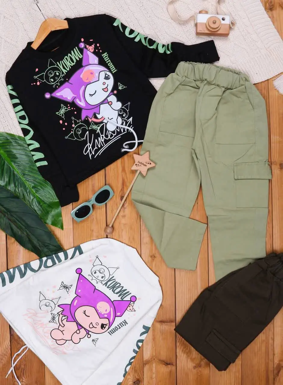 🎄کراپ شلوار کتان مام فیت کر...