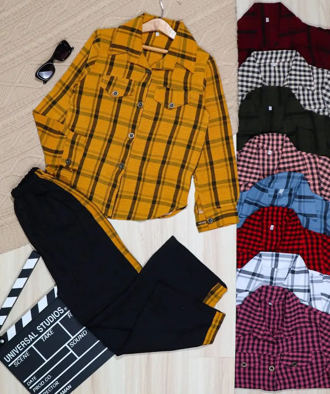 👫شومیز و شلوار چهارخونه ریز و درشت👫
