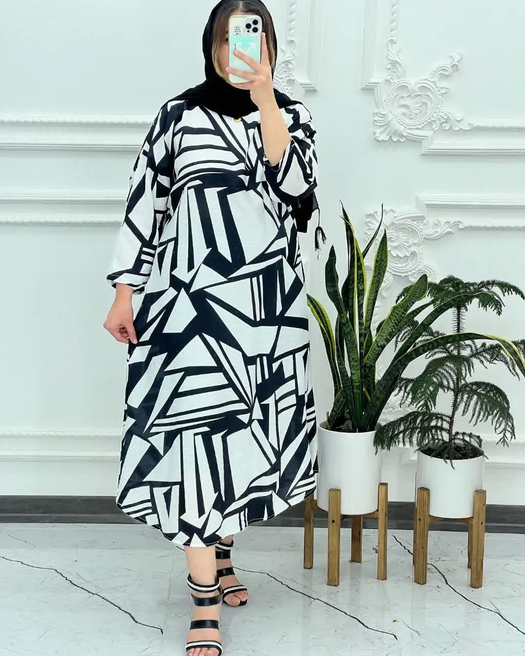 پیراهن ساحلی طرح دار کرسپو 
