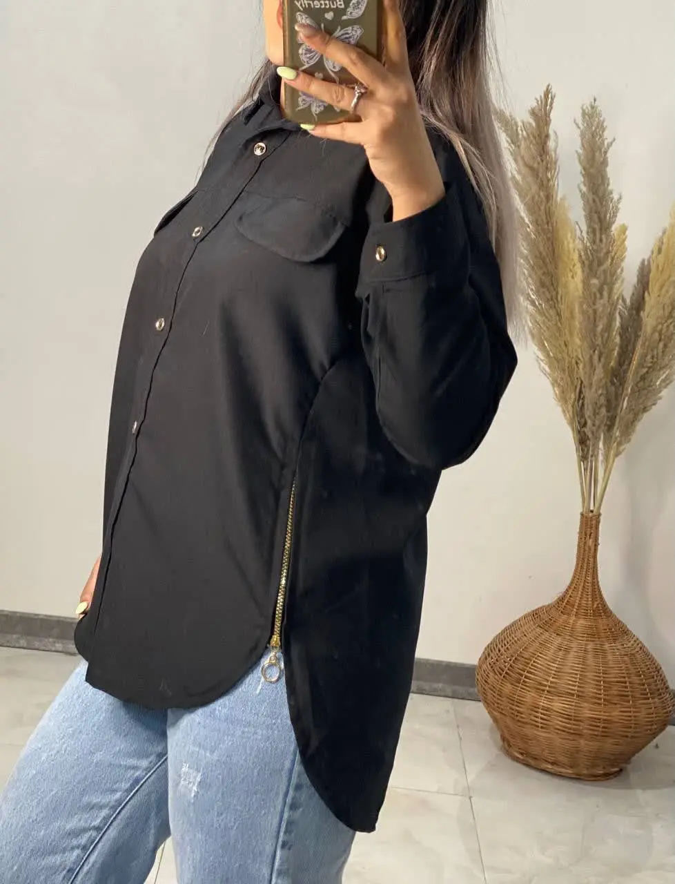 🖋نام: مانتو بغل زیپ ثمین
