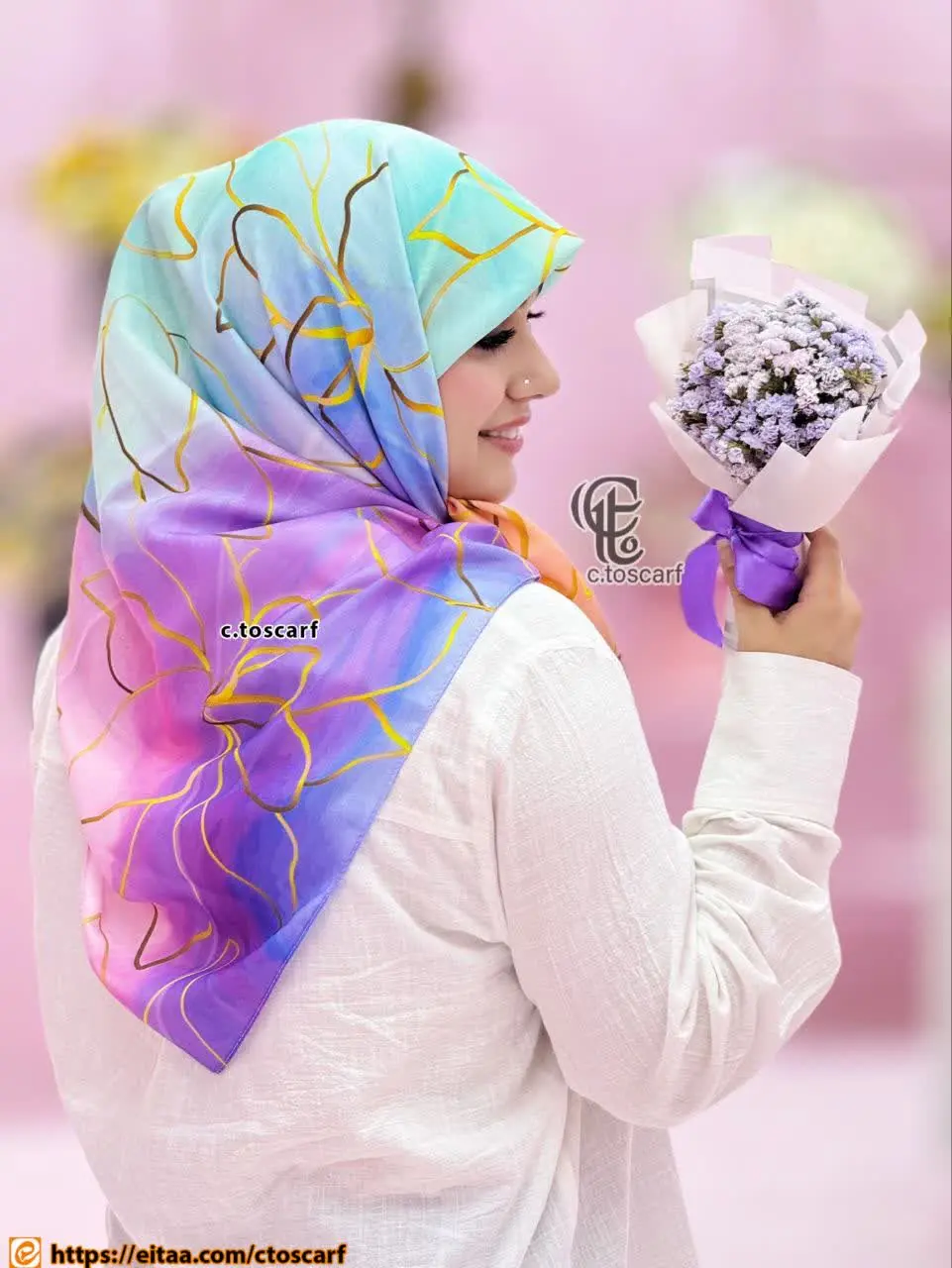 یه روسری اوردم با رنگهای پاستیلی👒
