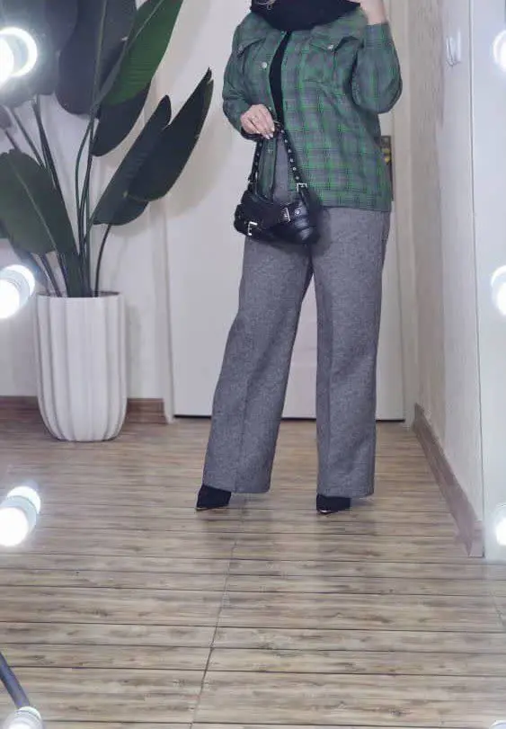 💞شکت چهارخونه شیک ژاکلین💞
