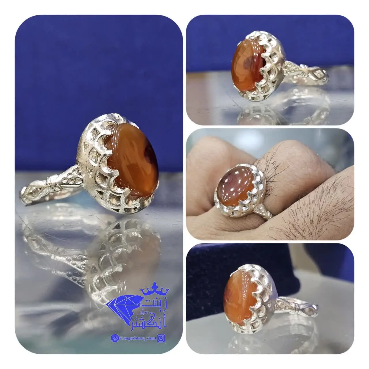 #انگشتر_مردانه_عقیق
