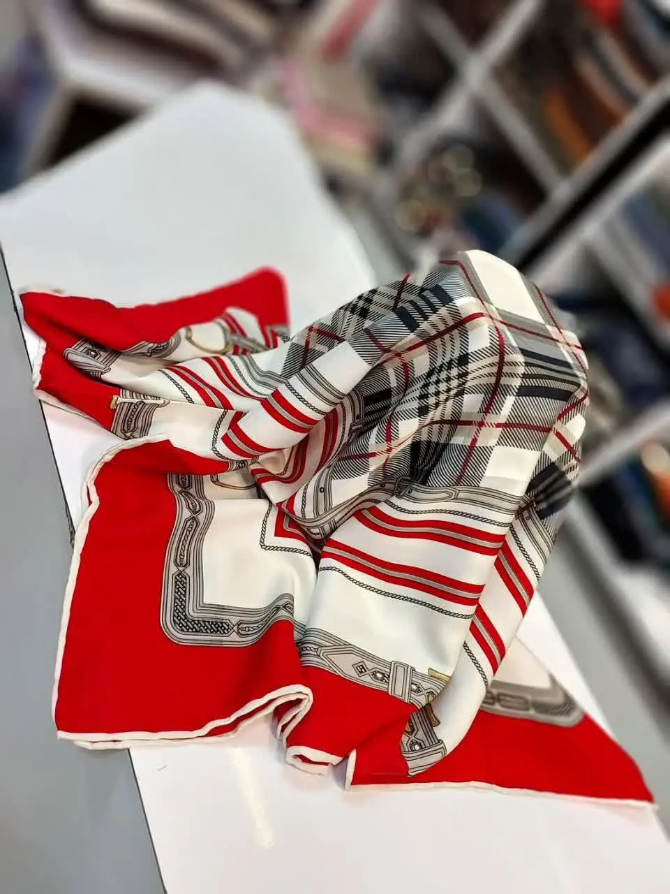 روسری مجلسی ابریشم توییل🌱🌸