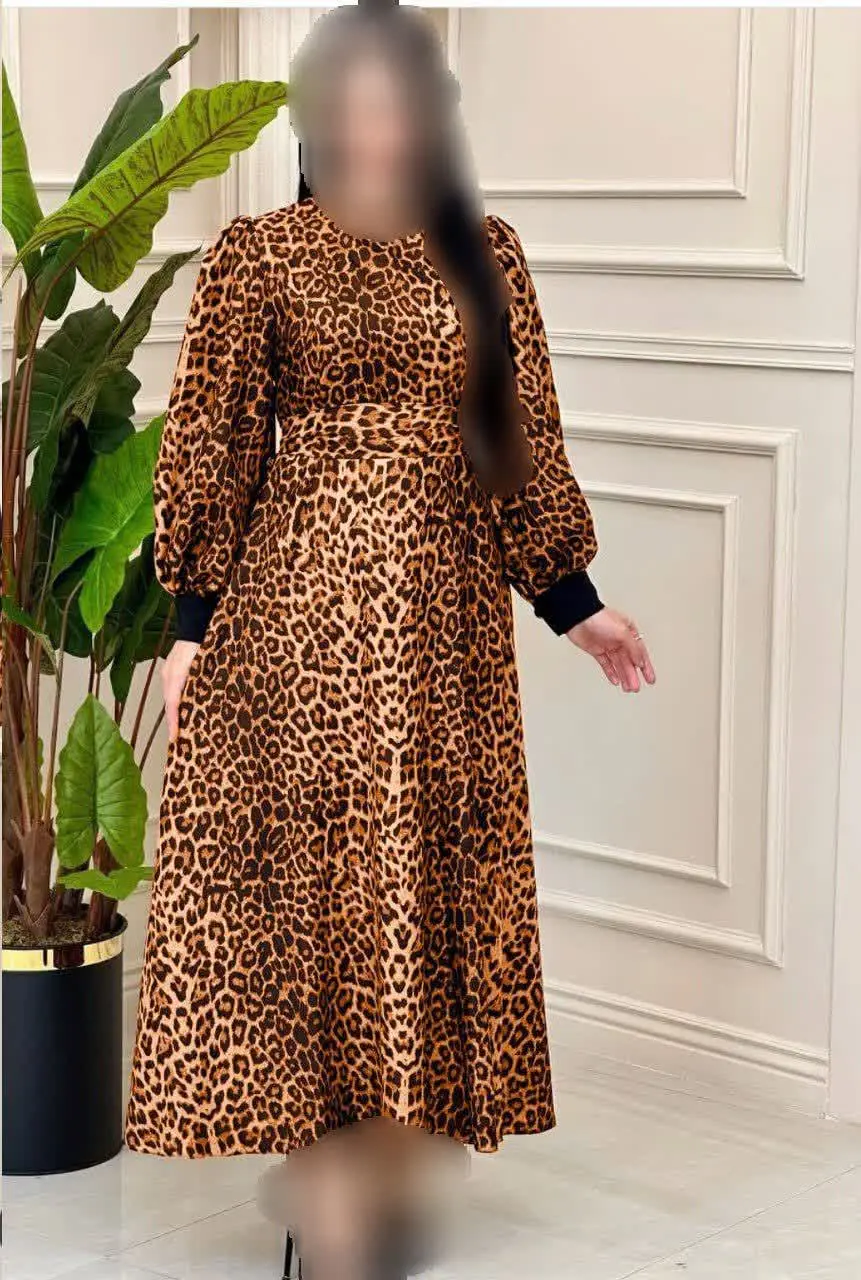 👚 نام: پیراهن بلند پلنگی ✔️
