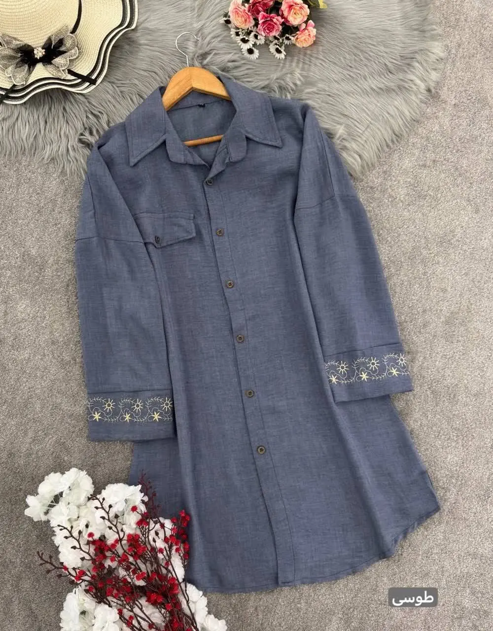 مانتو مچ گلدوزی