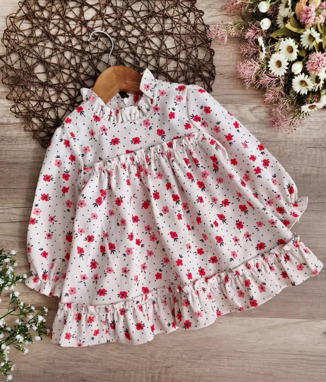 🌸پیراهن دخترانه طرح گلدار🌸
