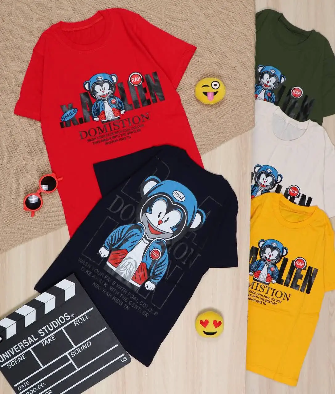 👫تیشرت پسرانه چاپ گربه RAP👫
