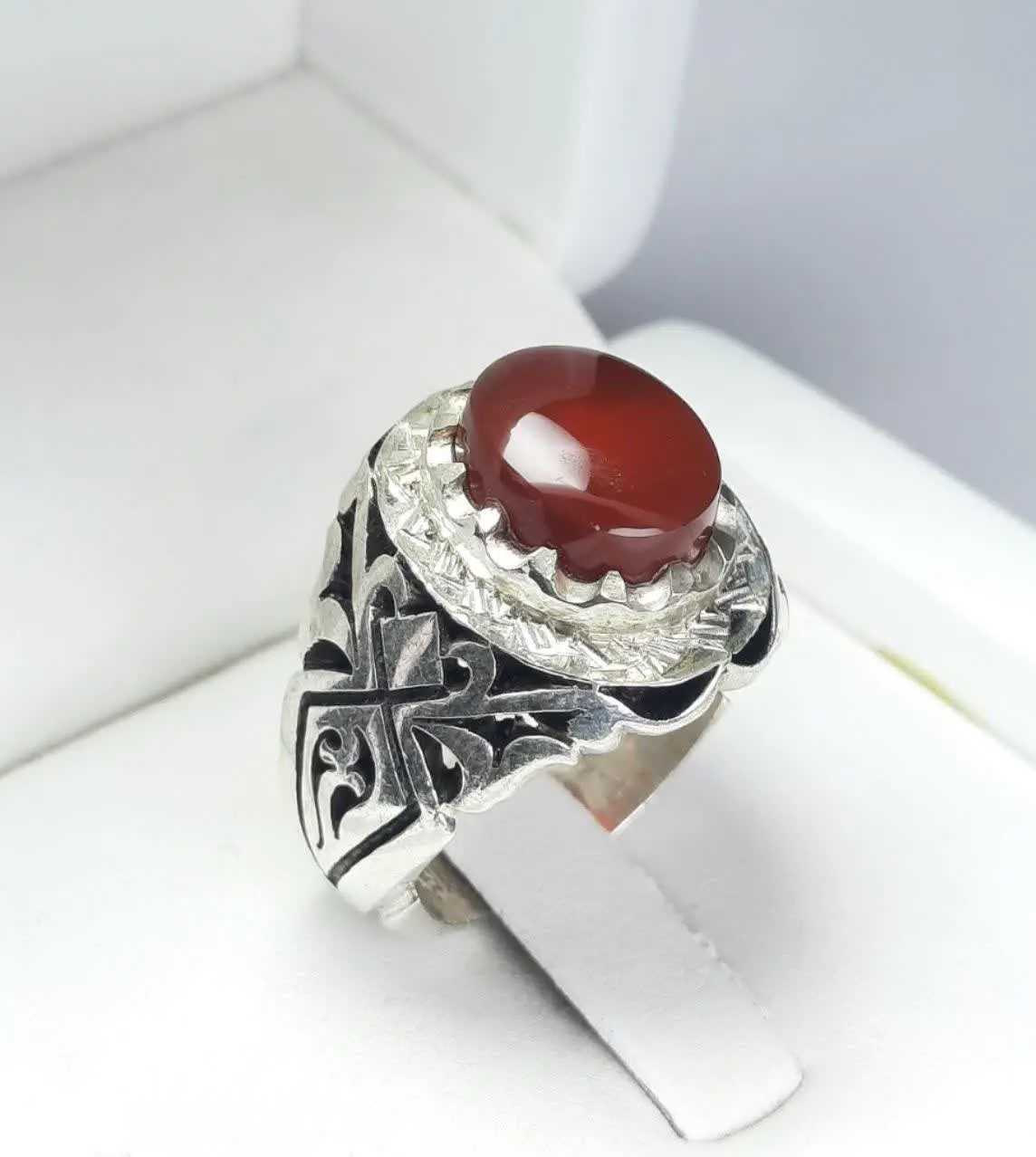 انگشتر نقره مردانه رکاب دستساز