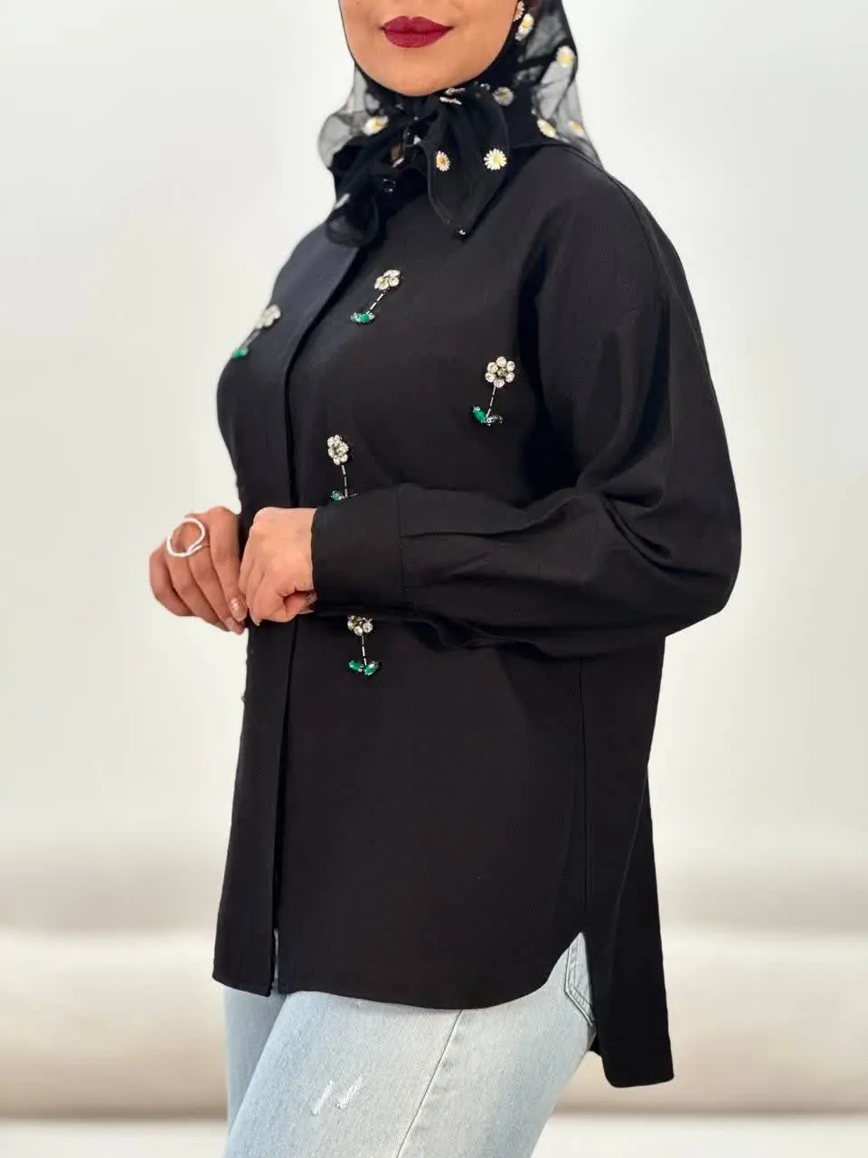 نام: شومیز مانتویی سنگدوزی 
