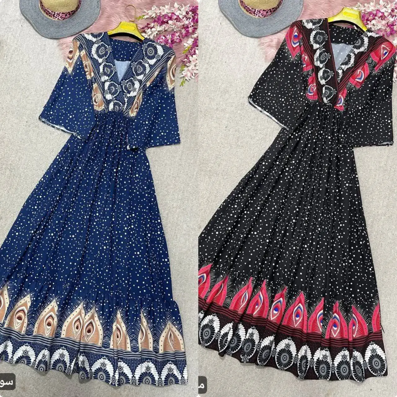 🛍نام: پیراهن ساحلی طاووس🦚🍃