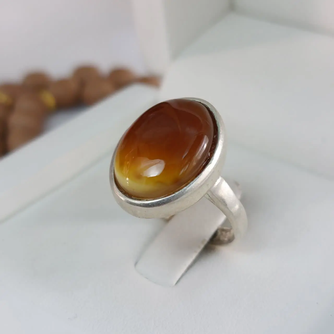 ✅انگشتر #مردانه عقیق #زرد💛
