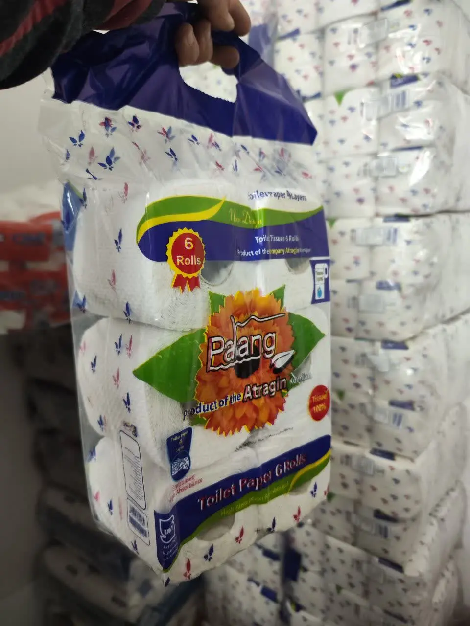 دستمال رولی ۶ قلو پرنگ
