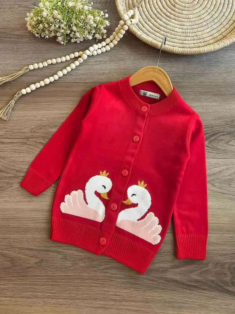 💞 ژاکت دخترانه زیبا لطیف طرح قو 💞
