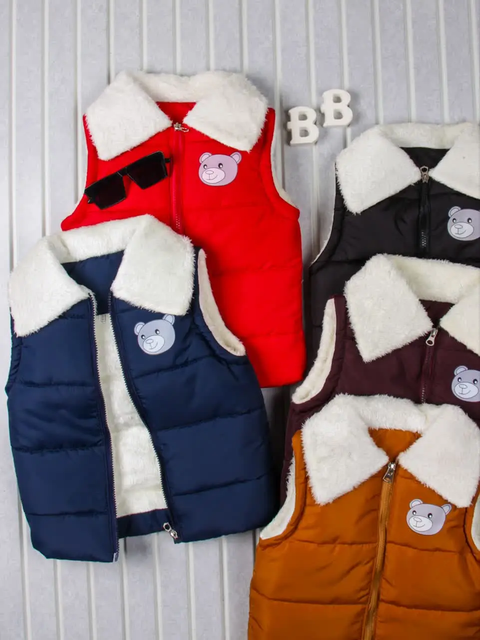 💢پافر یقه خز چاپ کله خرس💢