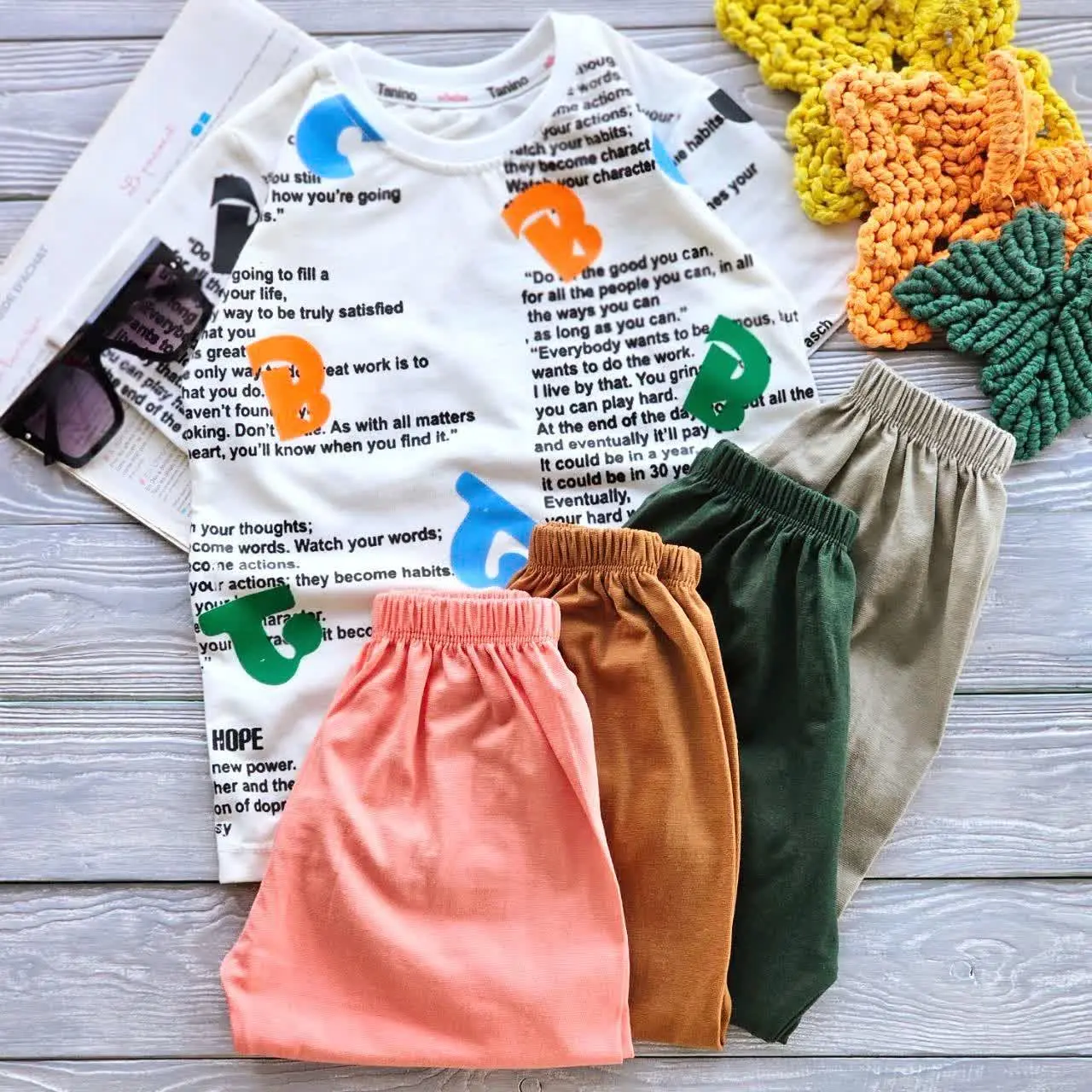 تیشرت شلوارک حروف
