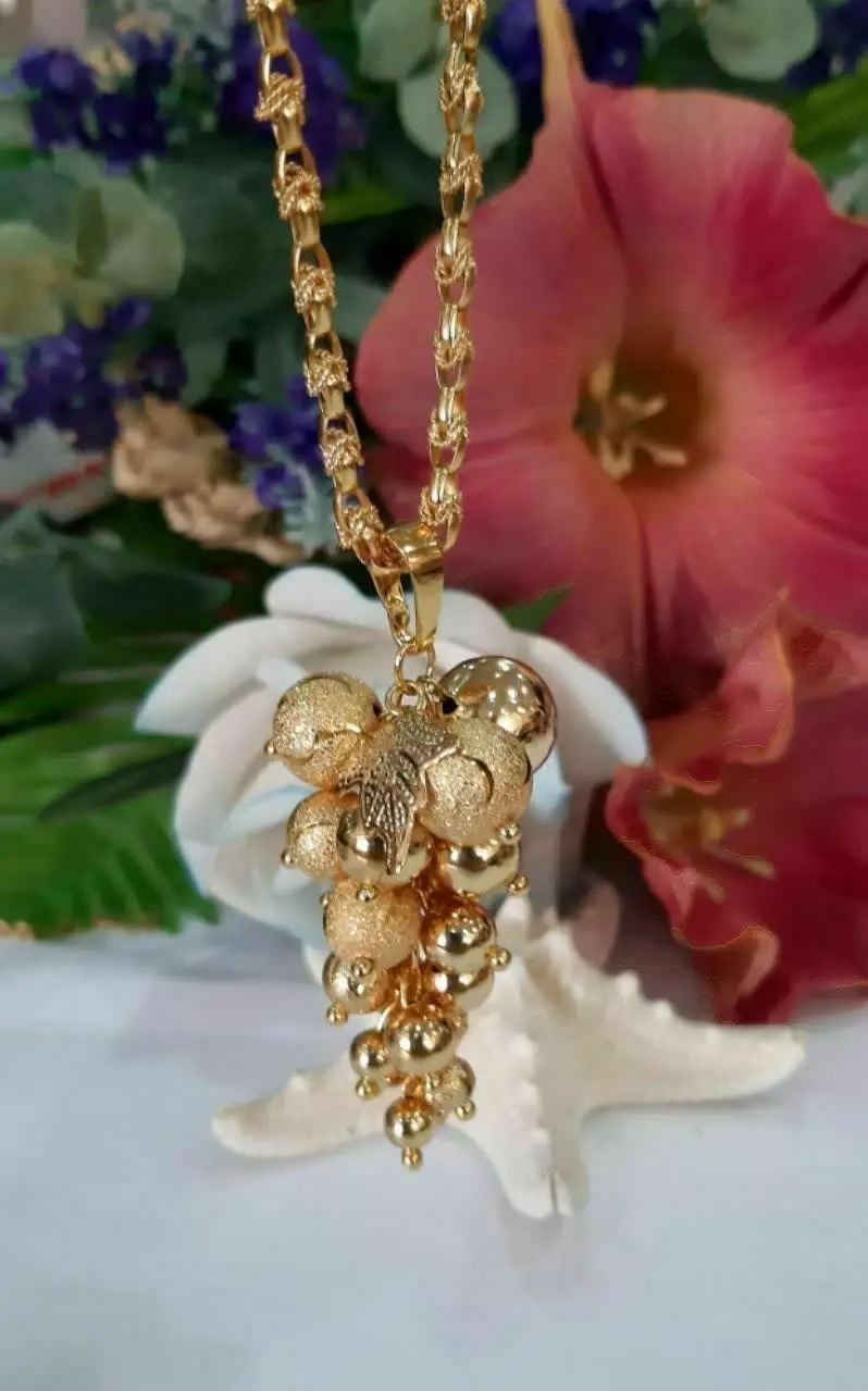 #پلاک انگور بدون زنجیر طرح طلا کد ۱۶۲۱
