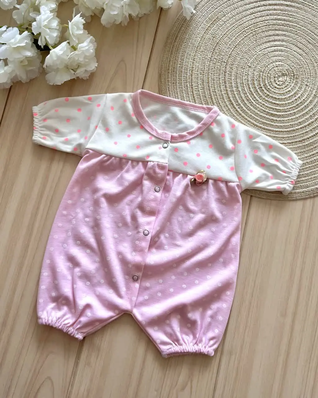 رامپر دخترانه خالخالی
