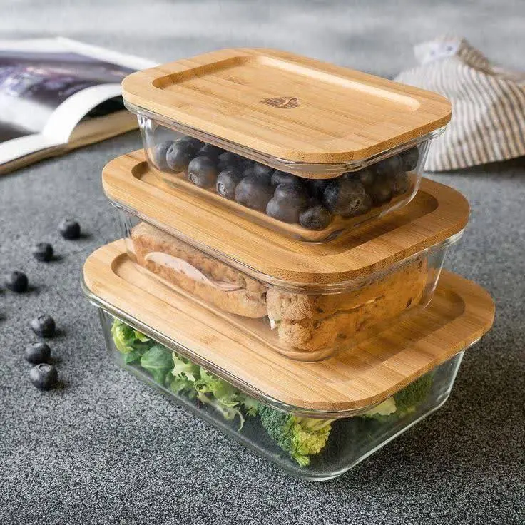 نگهدارنده مواد غذایی درب بامبو😍
