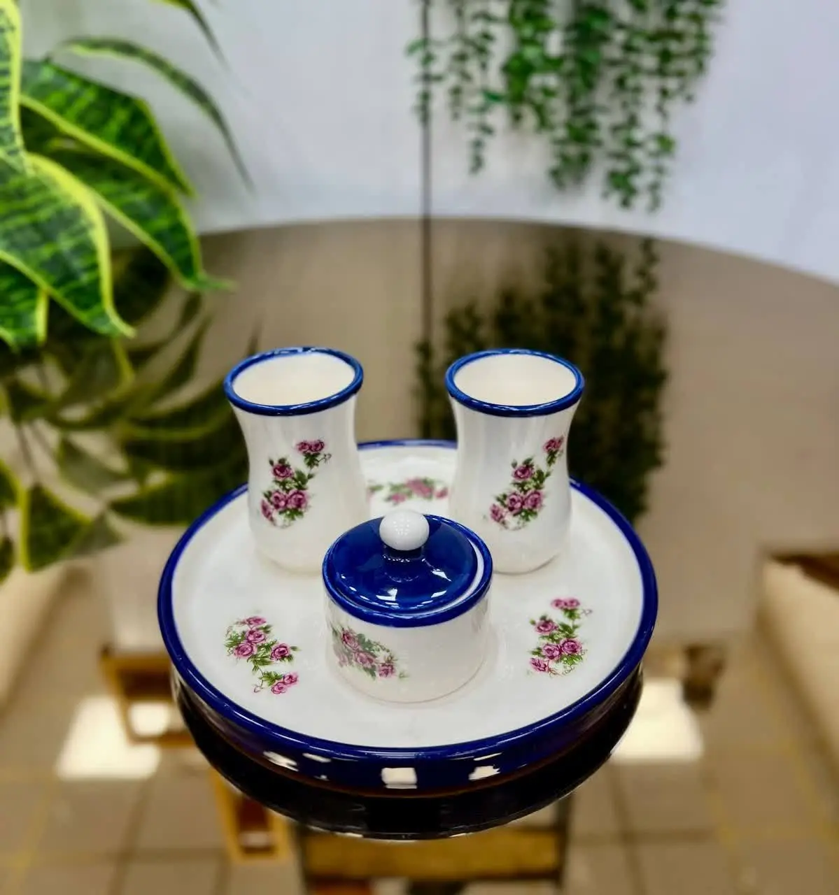 #سرویس چای خوری قندپهلو ۲ نفره 🍓
