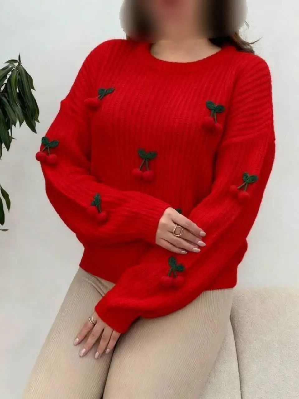 💞نام: بلوز بافت گیلاسی 🍒