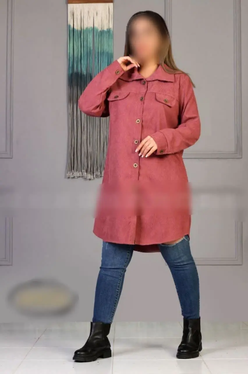 💥 #مانتو یقه دار طرح جیب
