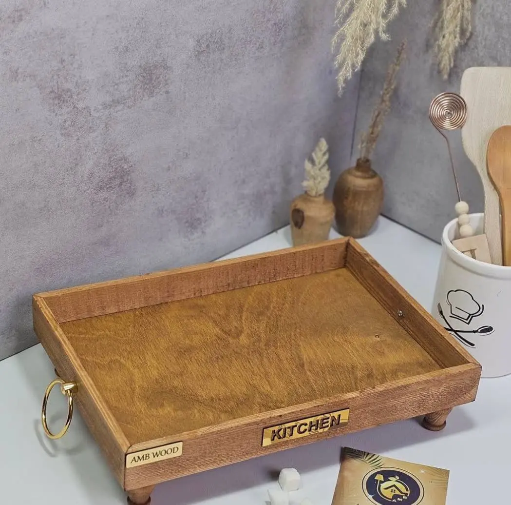 #رایزر_مستطیل_چوبی_دسته_فلزی😍
