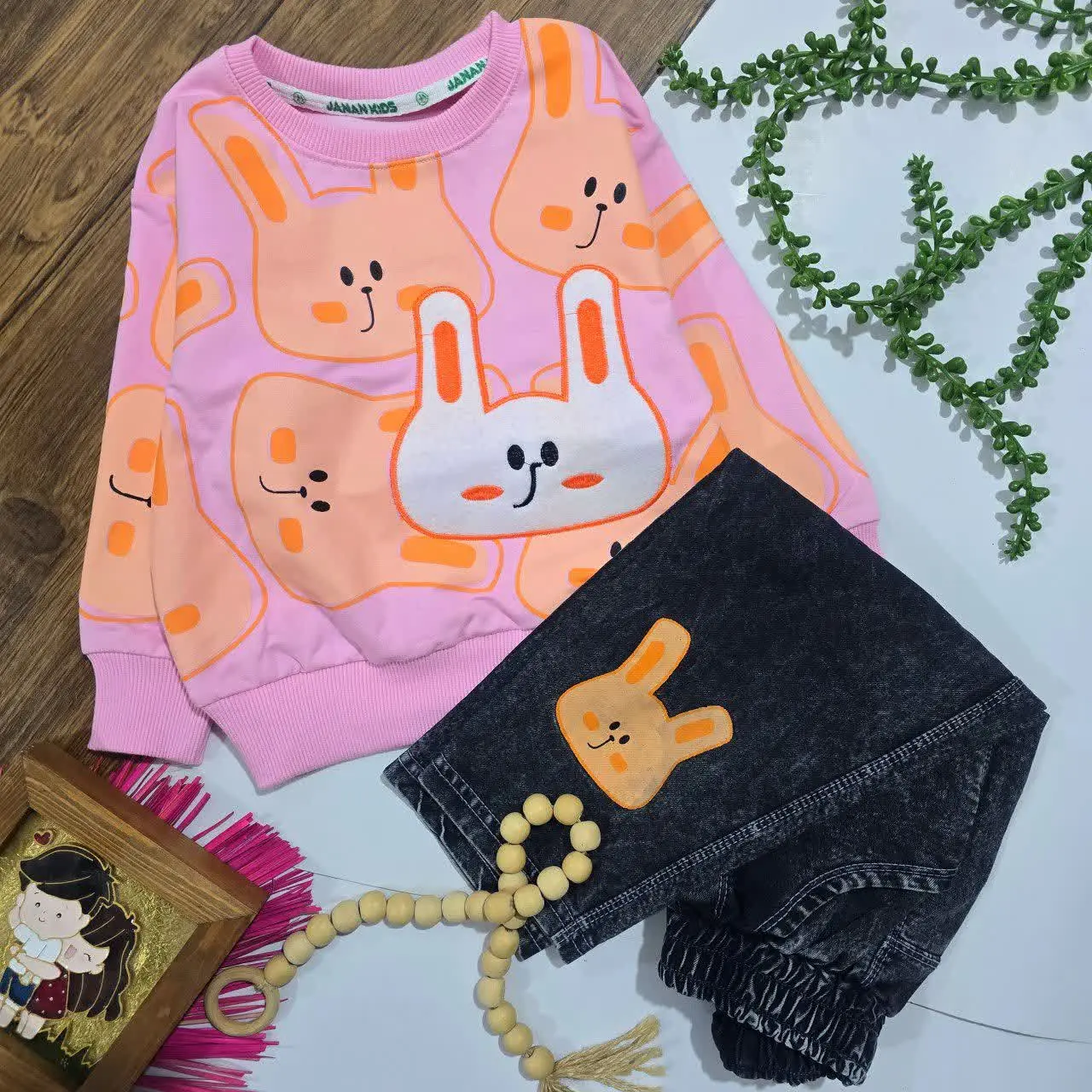 👚نام: ست خرگوش گلدوزی شده
