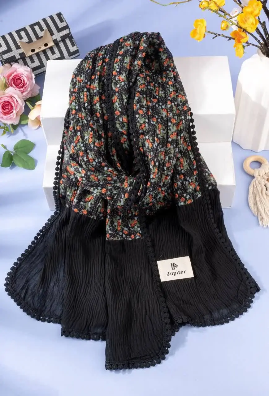 شال برشکا گل گلی دور عدسی🌱🌸