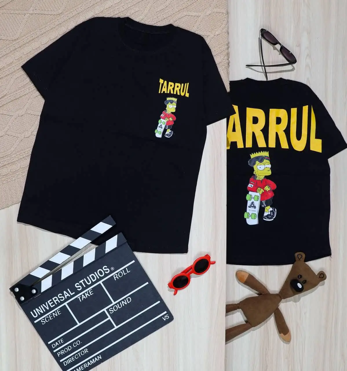 👫تیشرت مشکی چاپ سیمپسون (پشت چاپ) 👫
