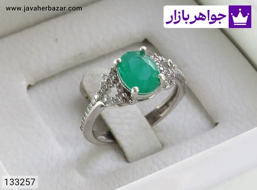 انگشتر نقره تریبلت طرح مهسا زنانه - کد ۱۳۳۲۵۷
