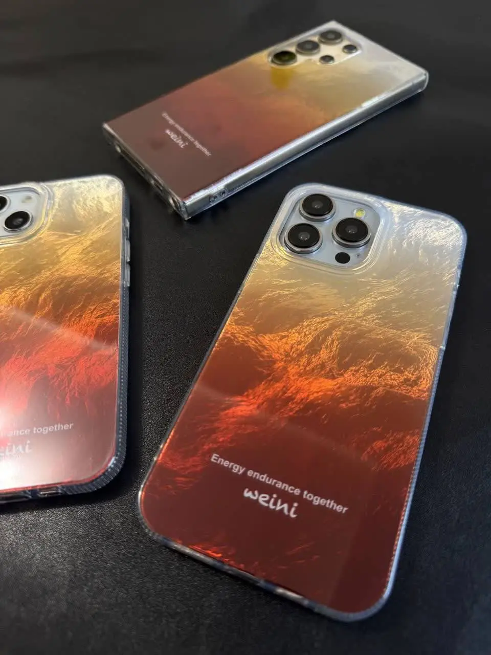 📱مدل قاب: قاب طرح امواج و ابر و باد غروی نارنجی فوق العاده زیبا مخصوص انواع #سامسونگ #شیائومی و #آیفون 
