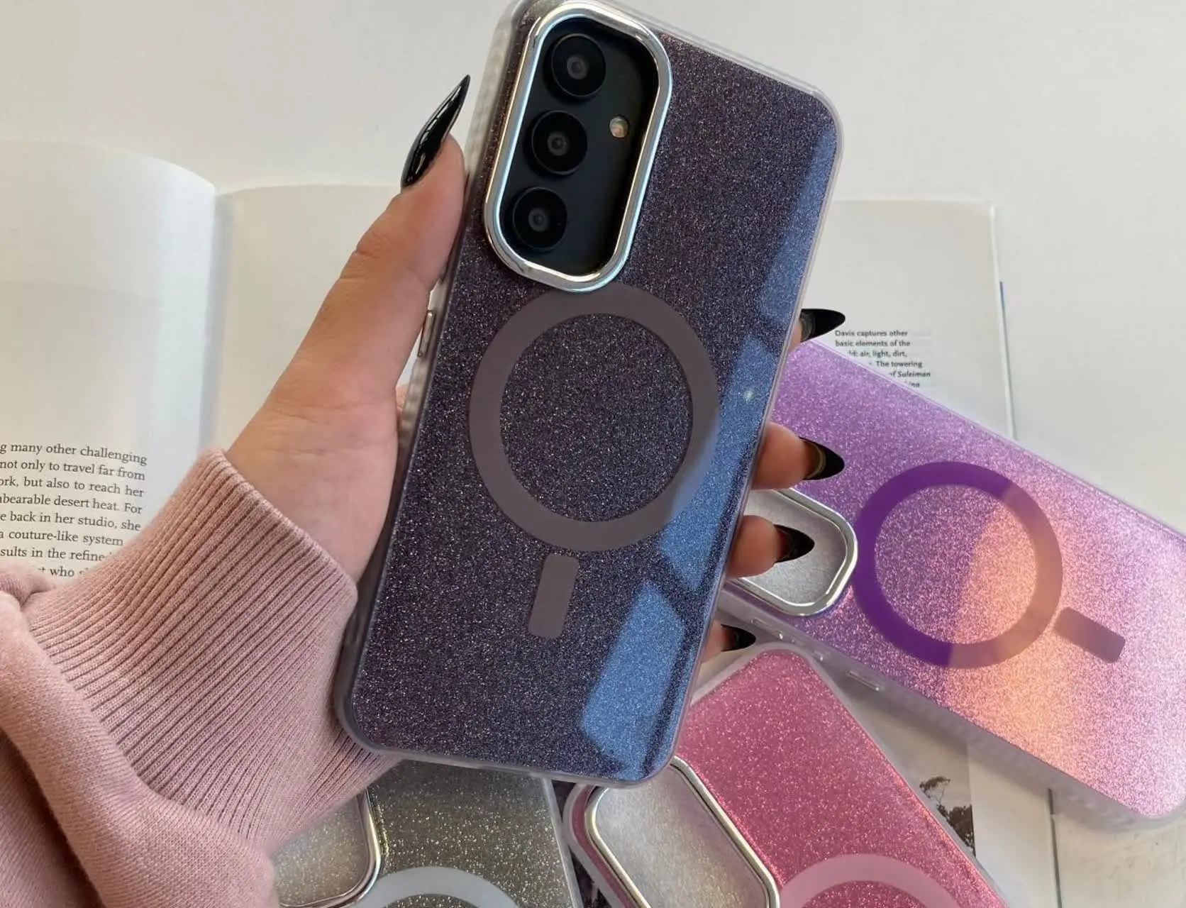 📱مدل قاب: قاب شاینا اکلیلی رنگی دور لنز متال طرح مگسیف نیمه شفاف فوق العاده زیبا مخصوص انواع #سامسونگ #شیائومی و #آیفون 
