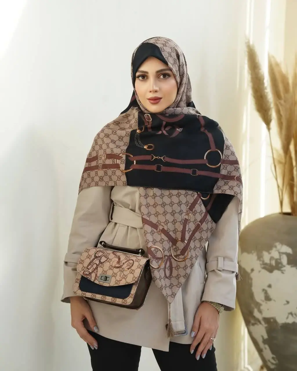 🍀ست کیف روسری شیک
