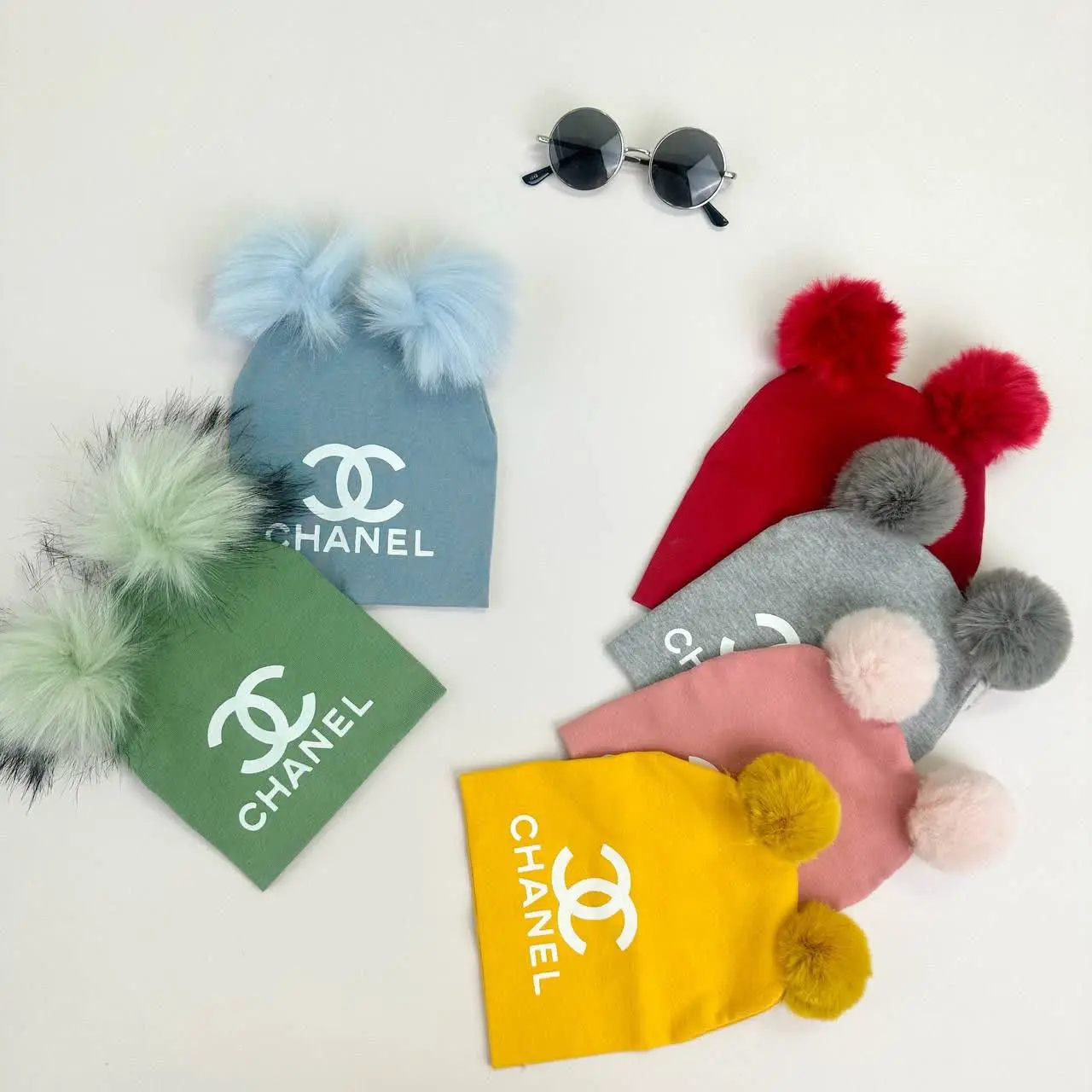 ✅ کلاه تک پوم پومی جنس نخی دو لایه 👌👌
