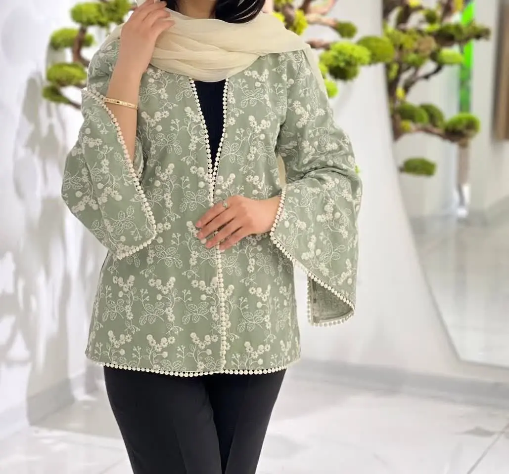 🌸مانتو هندی طرح شکوفه
