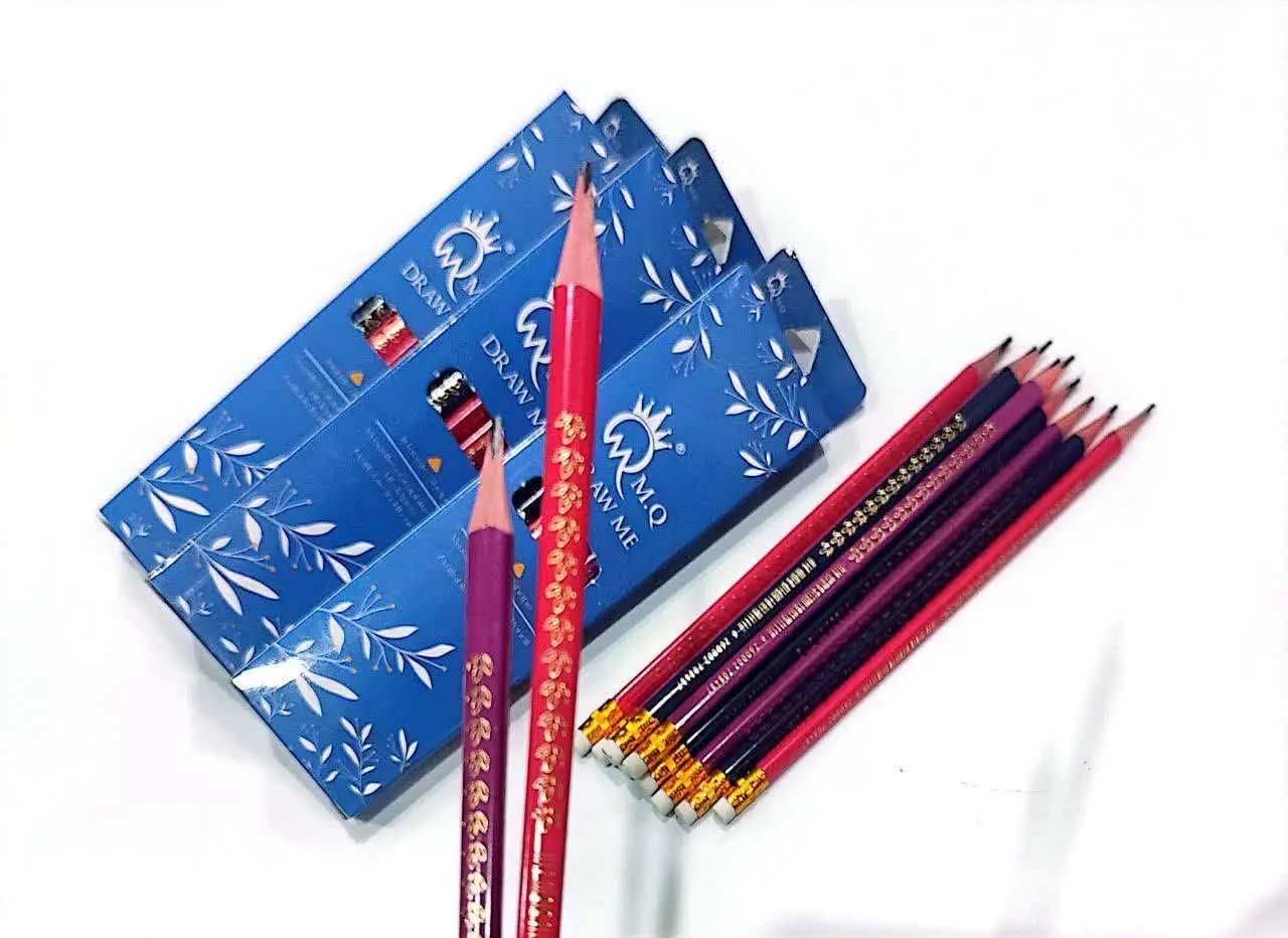 مداد مشکی سه گوش پاکن دار ام کیو H۱۶
