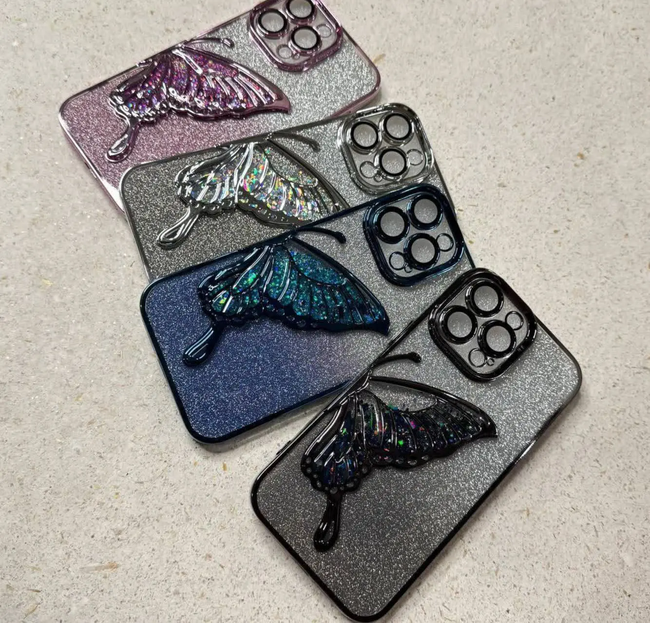 📱مدل قاب: قاب #پروانه #اکلیلی #آکواریومی با ورقه شاین با قابلیت استفاده به شکل #شفاف و #شاینا مخصوص انواع #سامسونگ #شیائومی #آیفون
