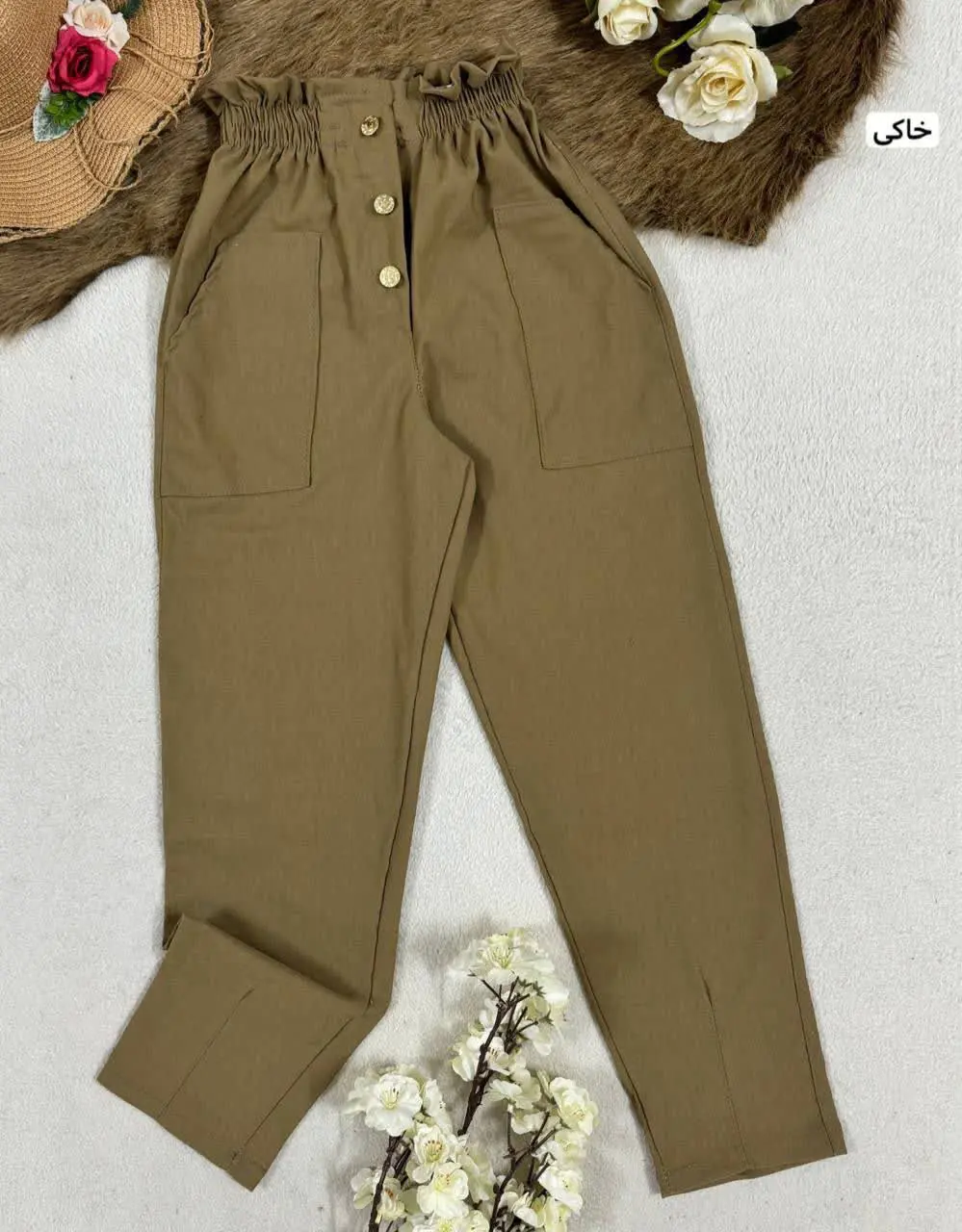 نام: شلوار کتان مام فیت
