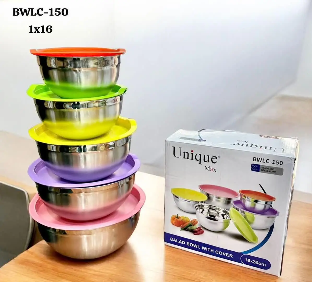 ✅کاسه استیل پنج تکه برندیونیک